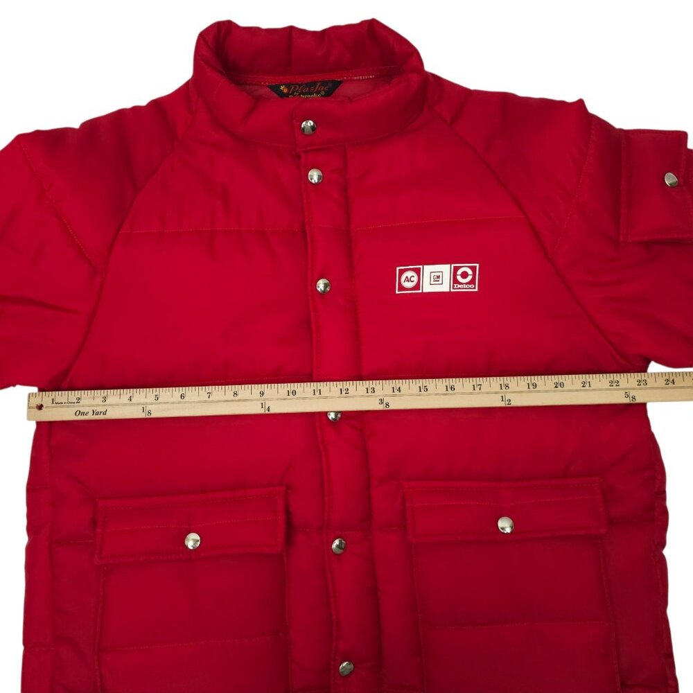 Pla Jac By Dunbrooke Puffer Jacket Men L Snap Front AC Delco GM Vtg 70s 80s Coat - Picture 10 of 16